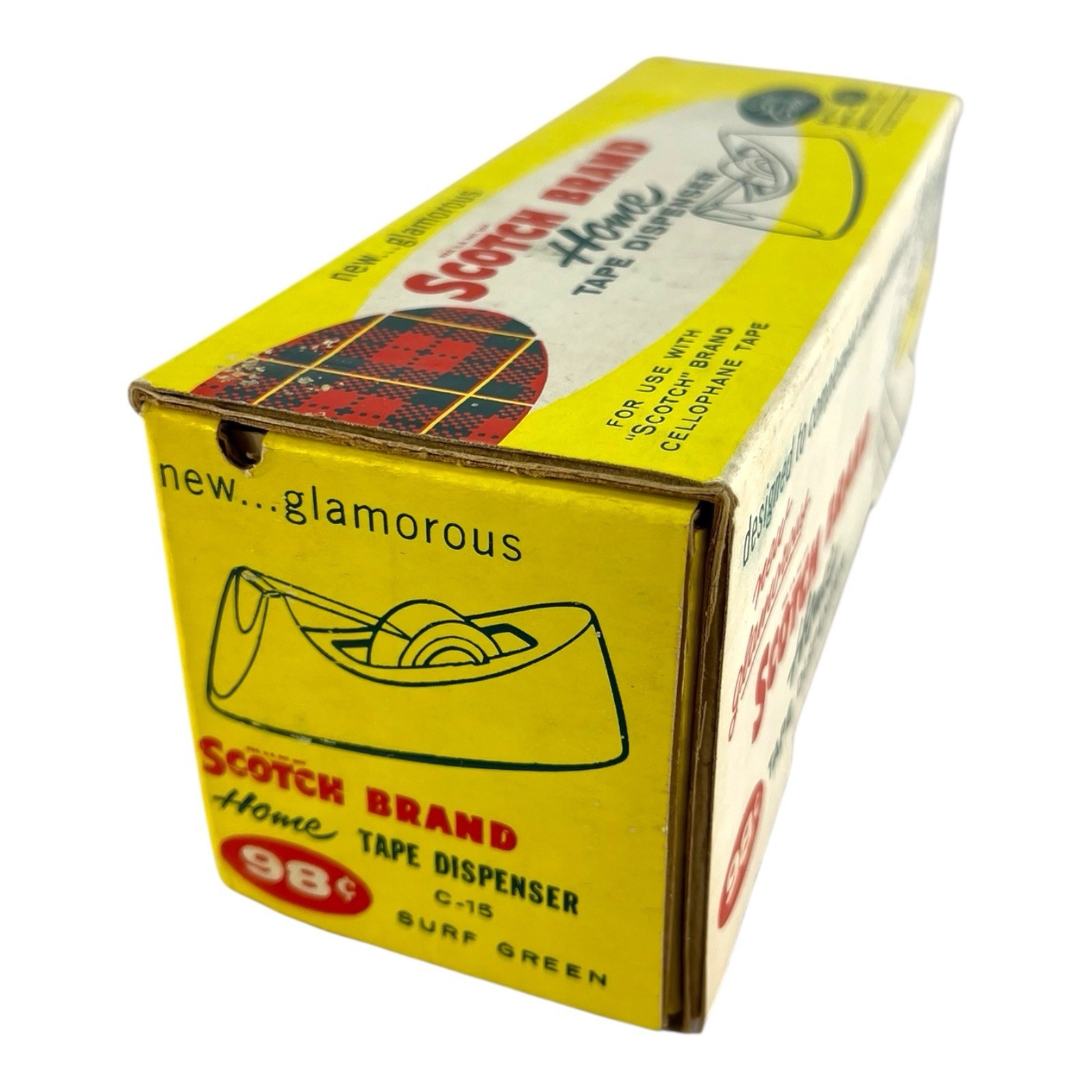 VTG Late 1950s-Early 1960s Scotch Brand 3M Surf Green Tape Dispenser C-5 NIB