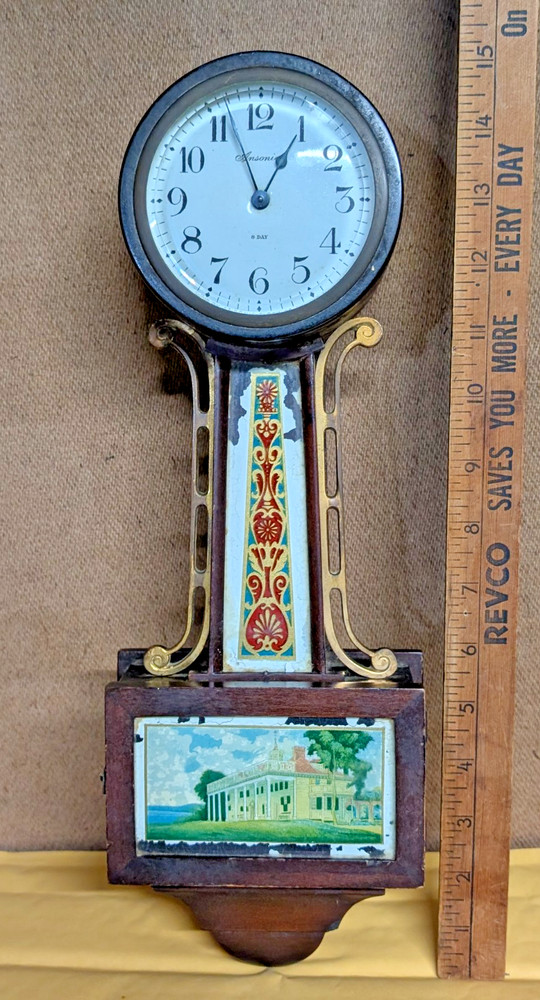 Vintage 8 Day Banjo Clock