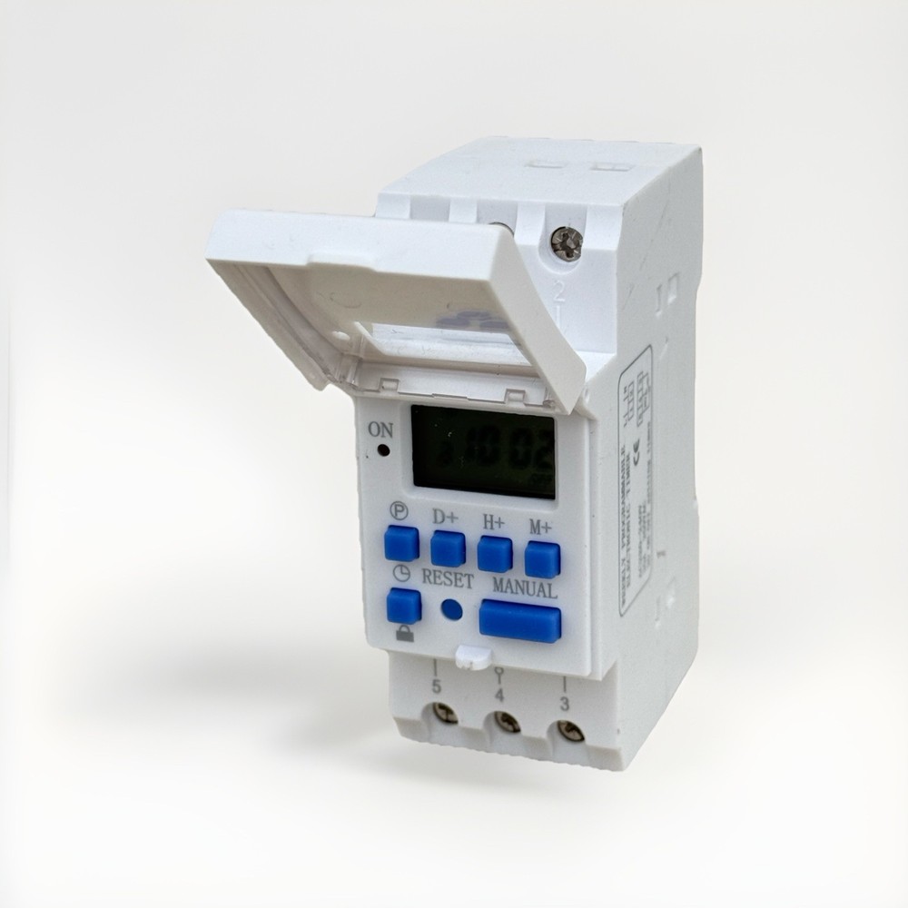 Digital LCD Programmable Weekly Timer 220V 30A Time Relay Switch Din Rail Mount