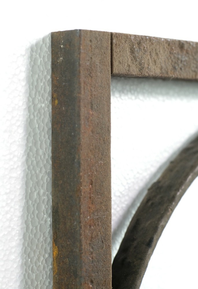 Antique Black Wrought Iron Curled Panel
