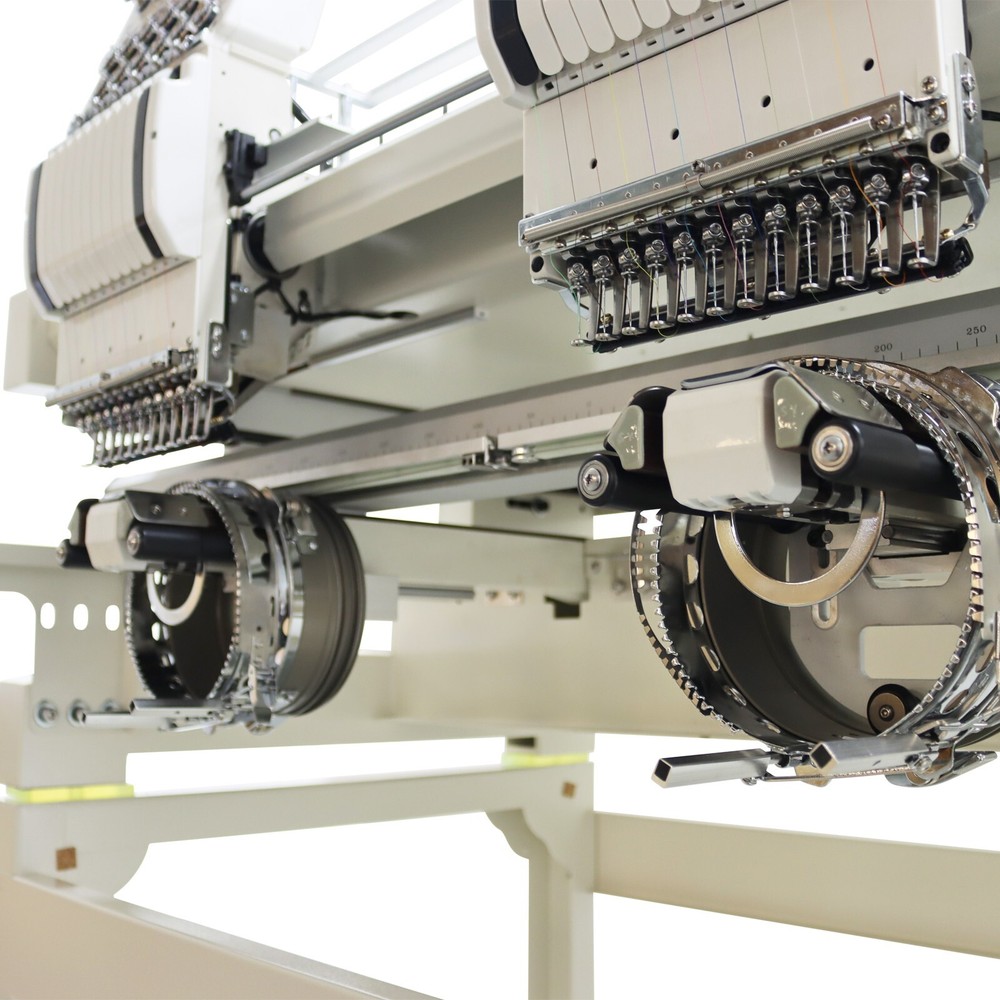Commercial Double-station Automatic Embroidery Machine Flat & Hat Embroidery