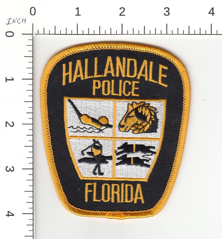 HALLANDALE ( LIGHT GLD VERSION ) FLORIDA POLICE COLLECTIBLE PATCH
