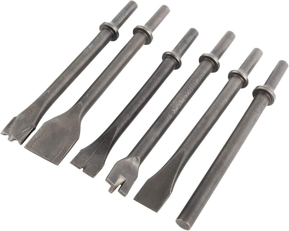 8MILELAKE 9 Pack Pneumatic Chisel Set 9pcs Air Hammer Punch Chipping Bits Tools