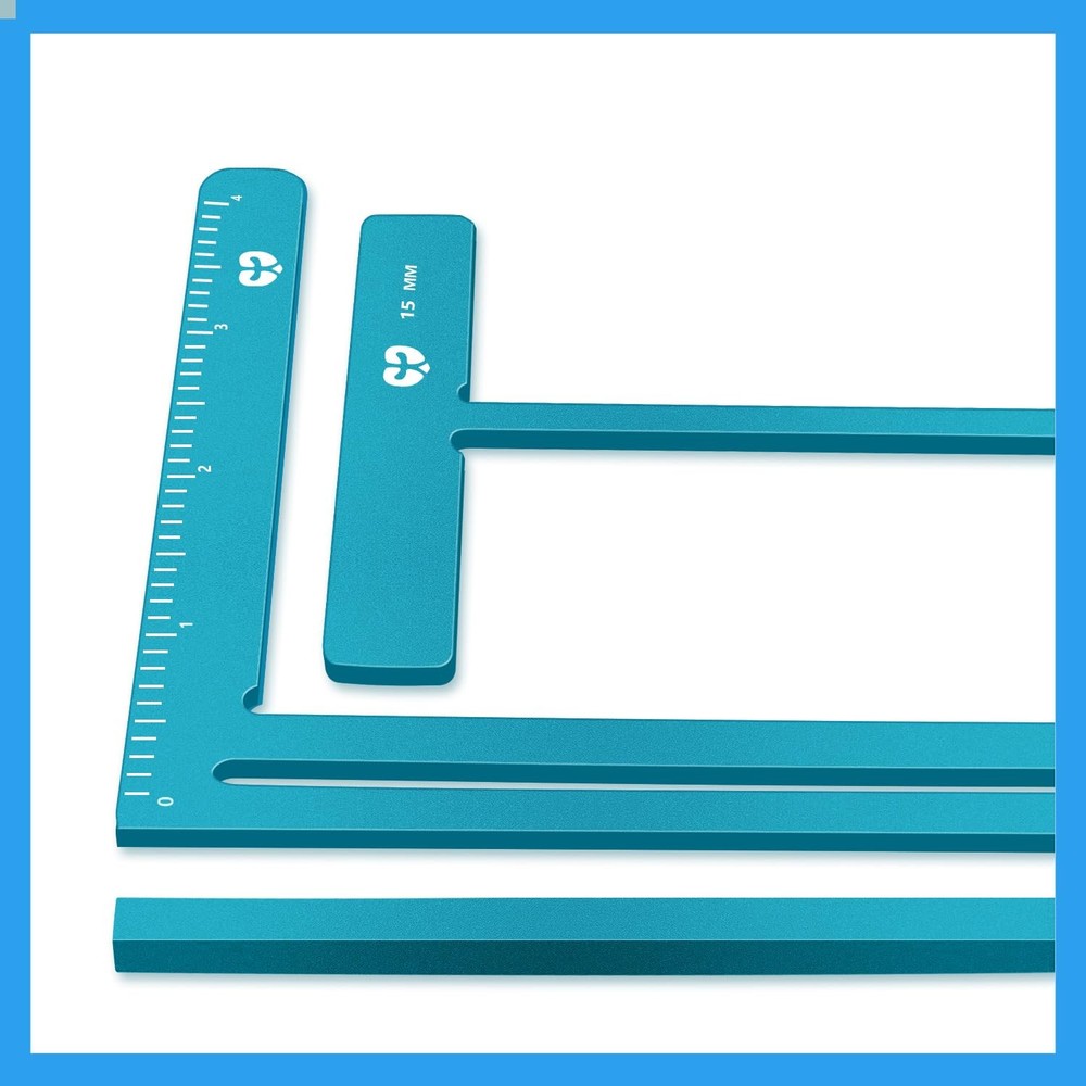 5 Pc Aluminum Bookbinding Tool Set Scrapbooking Binder Kit Ruler Miter Guide