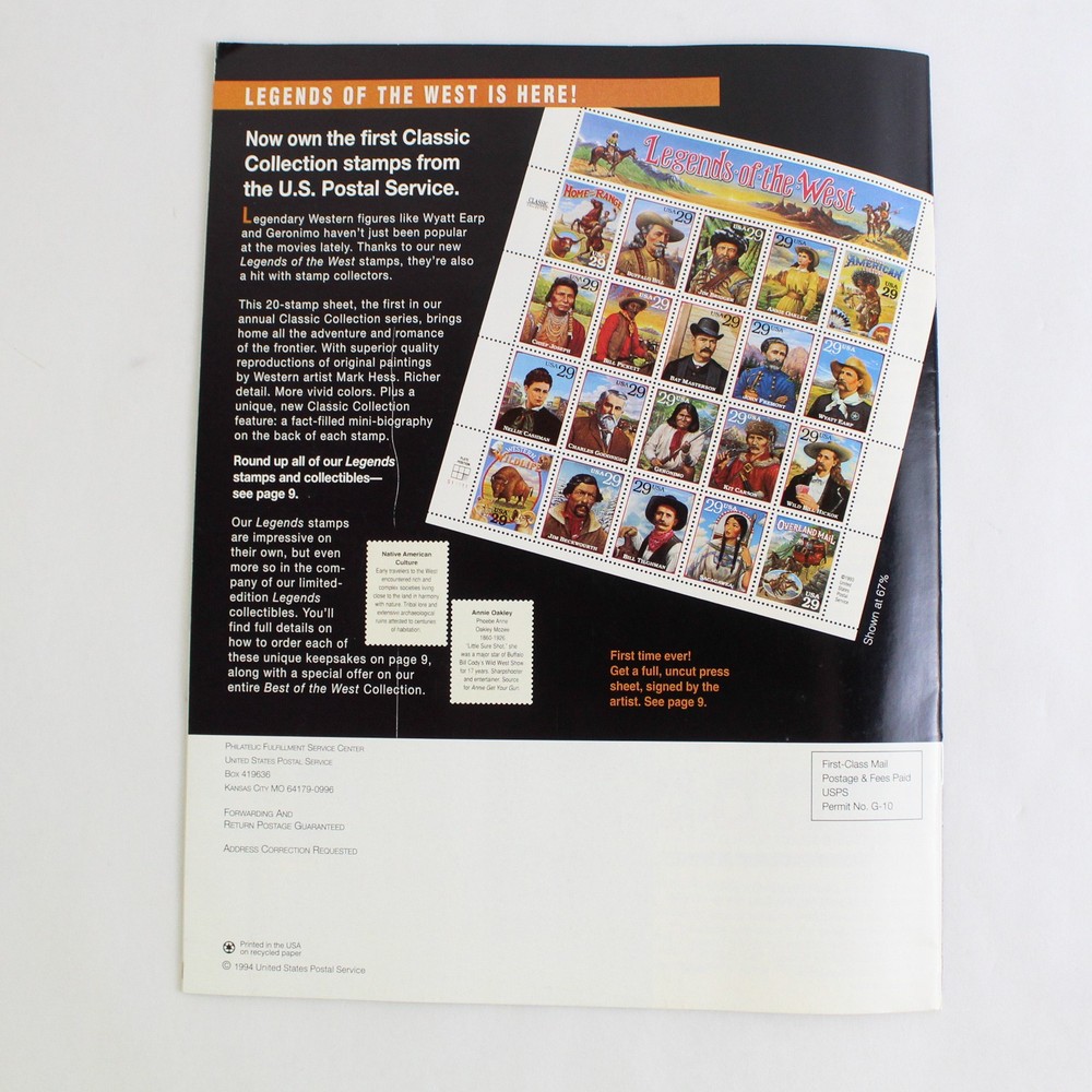 1994 Stamps Etc USPS Direct Mail Catalog Oct Nov Dec 1994 Paperback