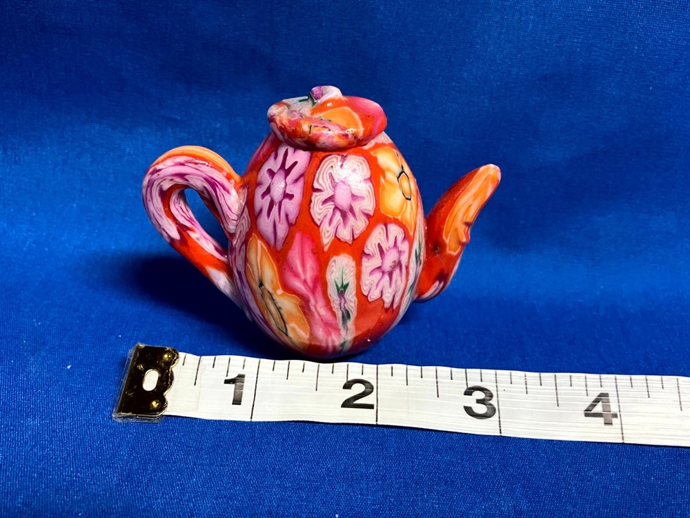 Set of Five Tiny Teapot-shaped Candles - Never Lit