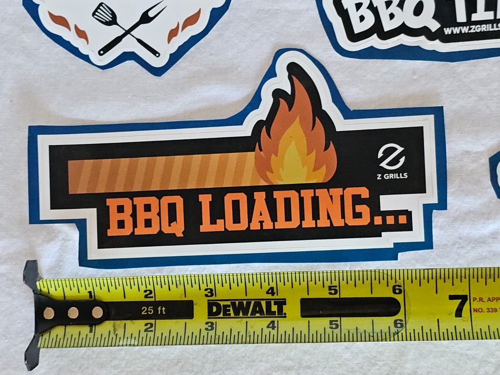 BBQ Theme Stickers from Z Grills 8 Different and Different Sizes