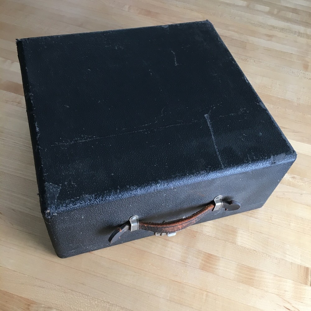1933 Black Royal Model OT Portable Typewriter & Case, Pristine Working Condition