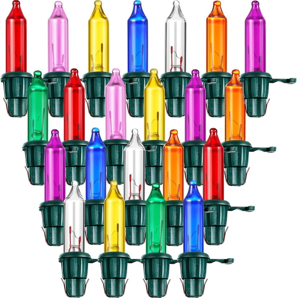 60 Count Christmas Tree Replacement Light Bulbs 2.5v 0.425 Watt Replacement B...