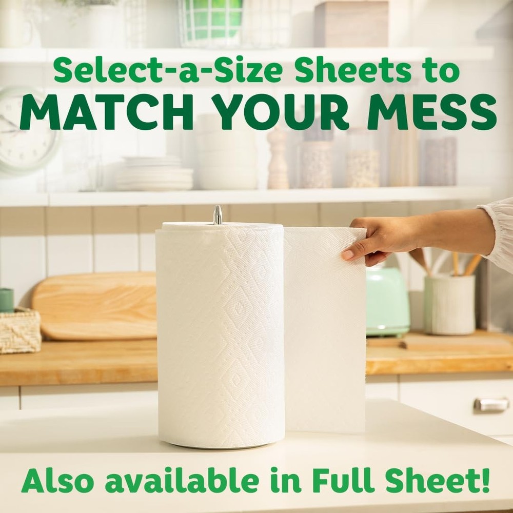 SelectASize Paper Towels, 2 Double Plus Rolls, White, 113 Sheets Per Roll