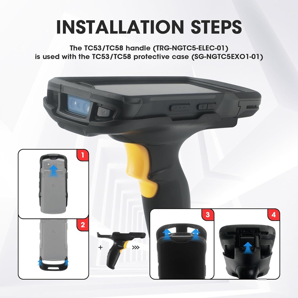 Trigger Handle With Protective Case for Zebra TC53 TC58 TRG-NGTC5-ELEC-01