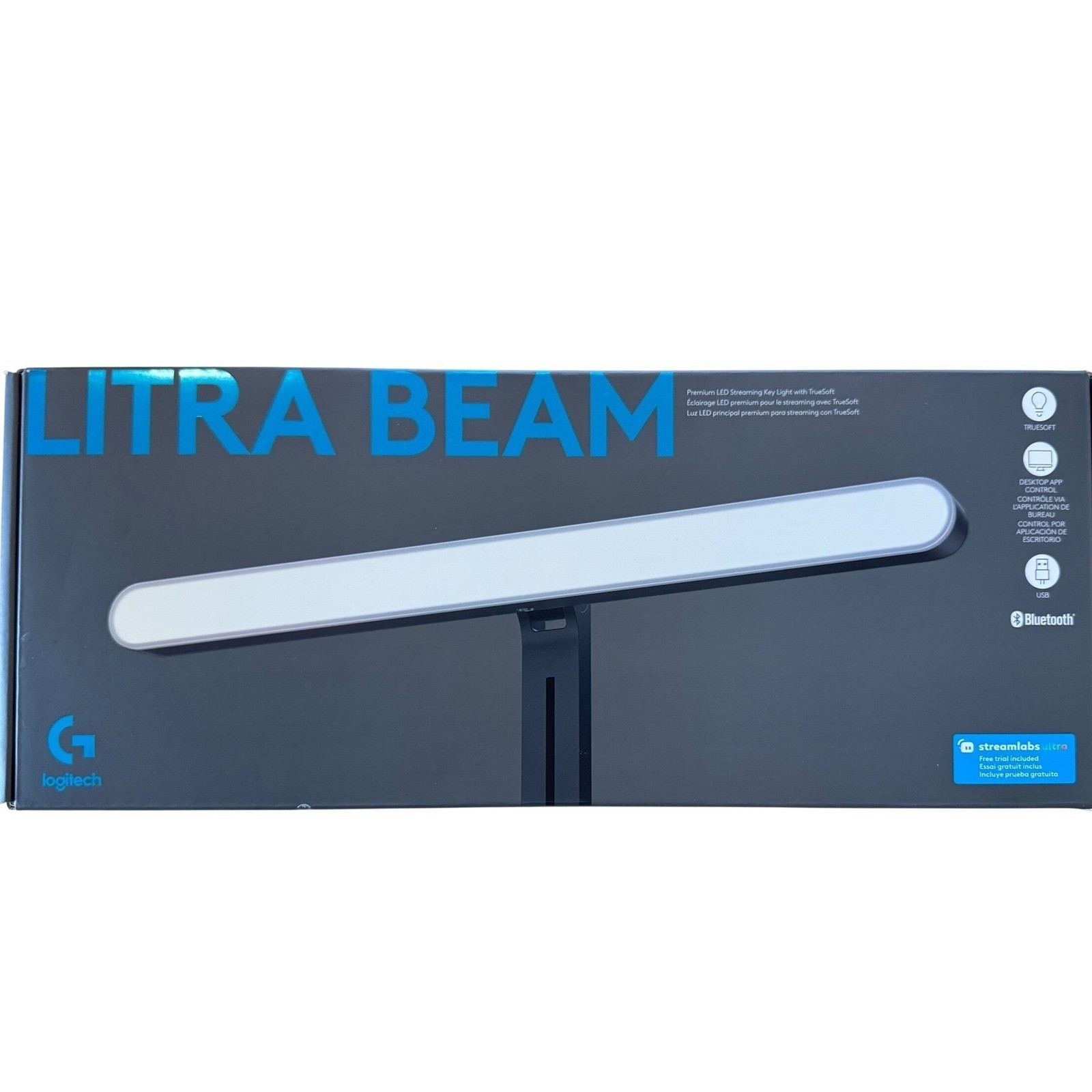 Logitech Litra Beam Premium LED Streaming Key Light USB Bluetooth 946-000019 NEW