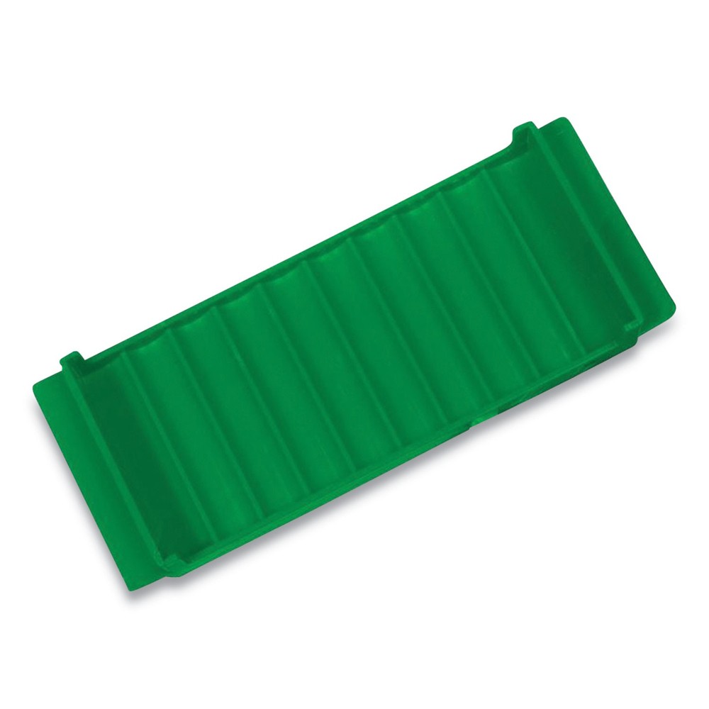 CONTROLTEK® Stackable Plastic Coin Tray, Dimes, 10 Compartments, Green