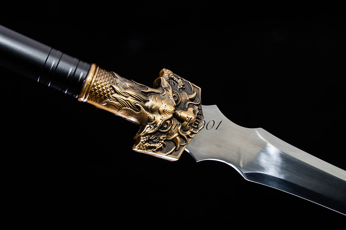 67'' Hunting Sharp High Manganese Steel Spear Head Blade Sword Long Steel Handle