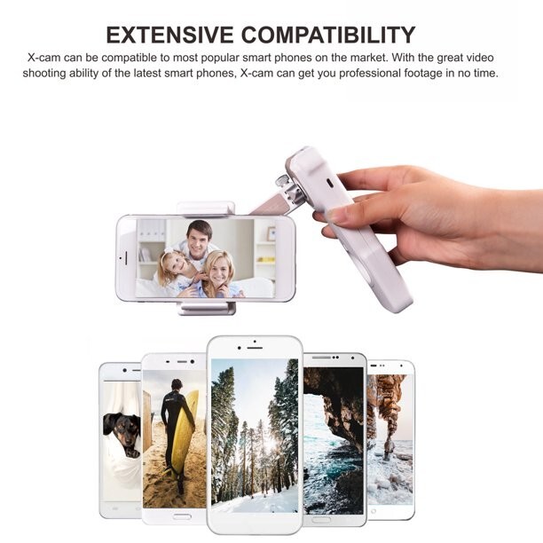 🔥🔥X-CAM SIGHT 2S Handheld Smartphone Stabilizer 2- Folding Gimbal - White🔥🔥