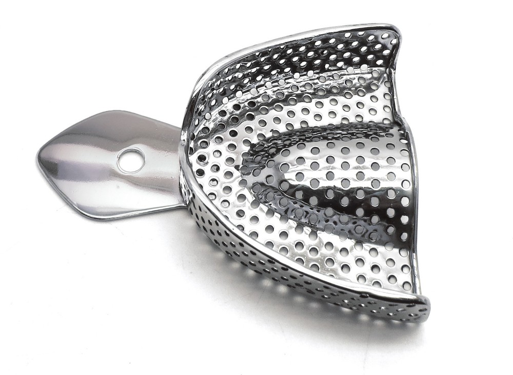 4 Pcs Dental Impression Perforated Large Trays Upper Lower Instruments