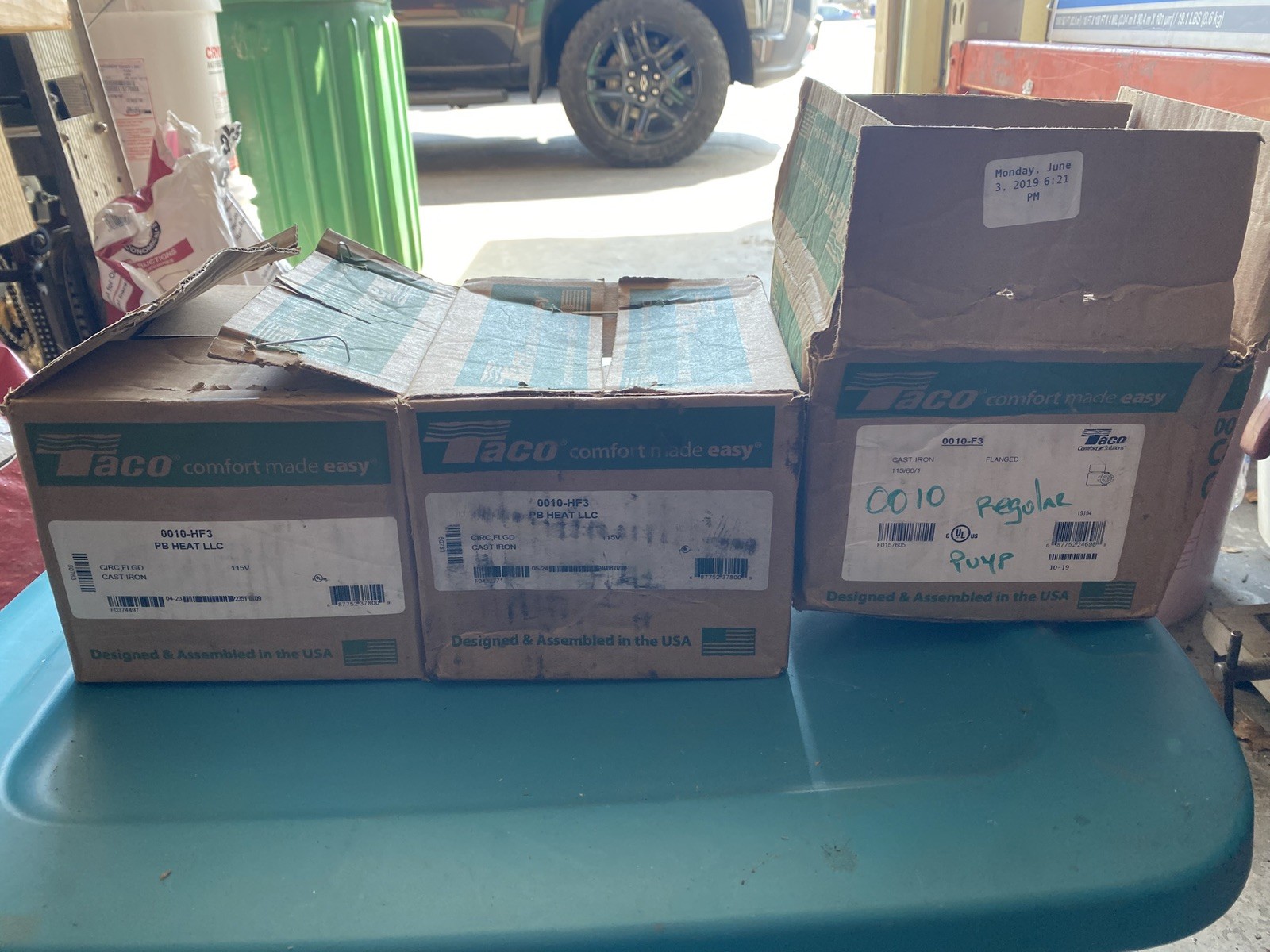 Taco 0010-F3 Cast Iron Cartridge Circulator Pumps 1/8hp 3450 RPM 115V 1PH 60Hz