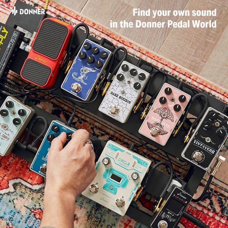 6 Pack 6 Inch Guitar Patch Cable Donner 1/4" Right Angle Effect Pedal Wire