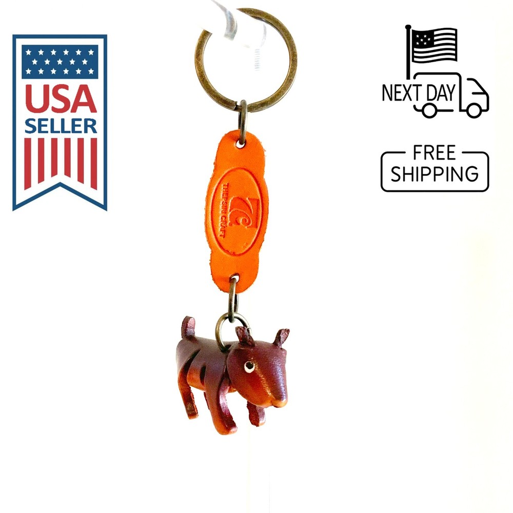 Bull Terrier Handmade Leather Keyring
