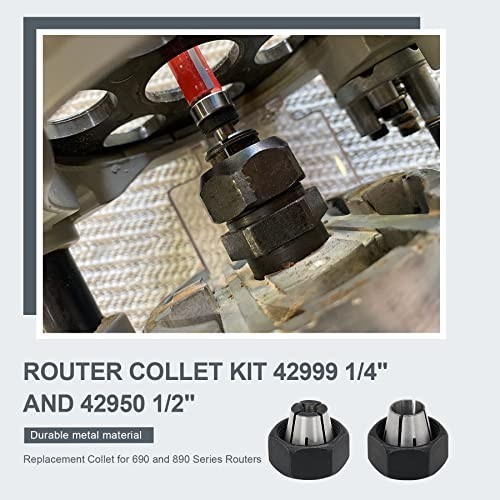 Router Collet Kit 1/4" & 1/2" - Compatible with Porter Cable Models - 2 Pack