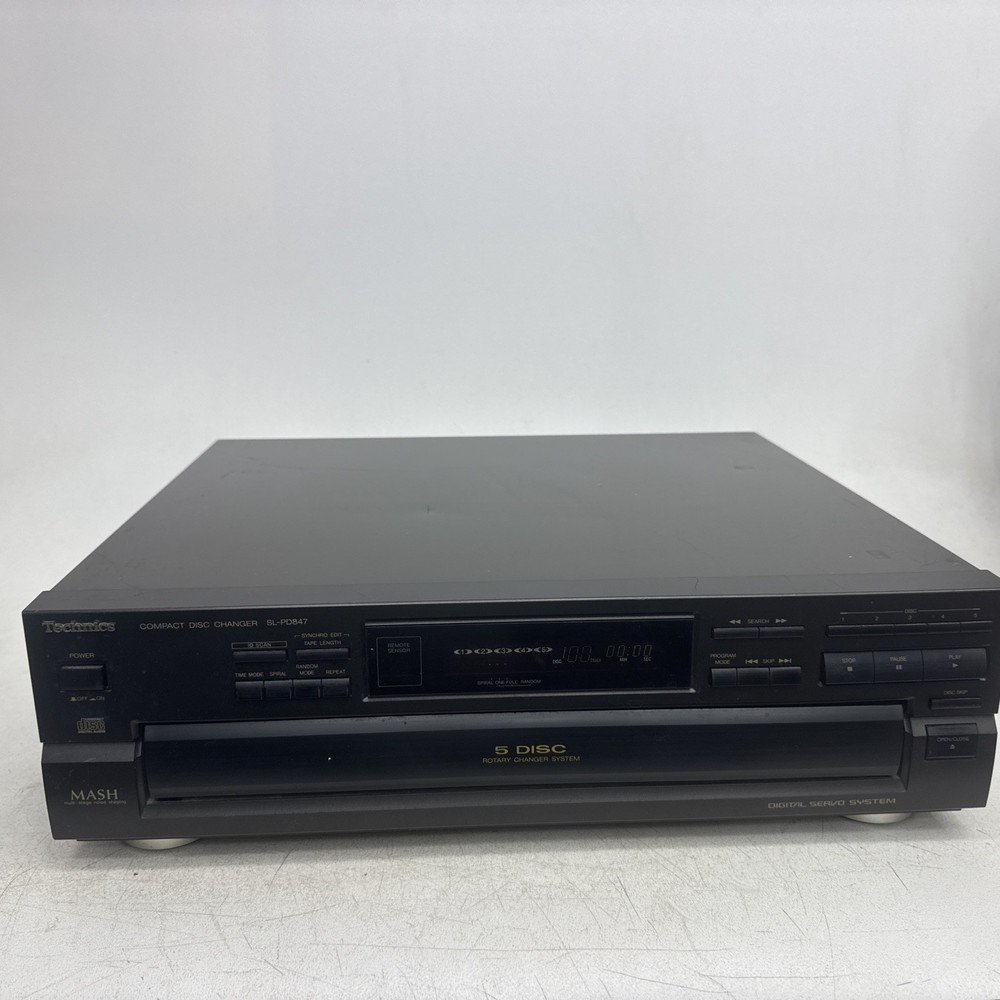 Technics SL-PD847 5-Disc CD Changer MASH Digital Servo System – Tested Works!