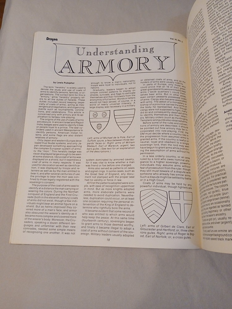Vintage Dungeons And Dragons Dragon Magazine #53 Module Insert