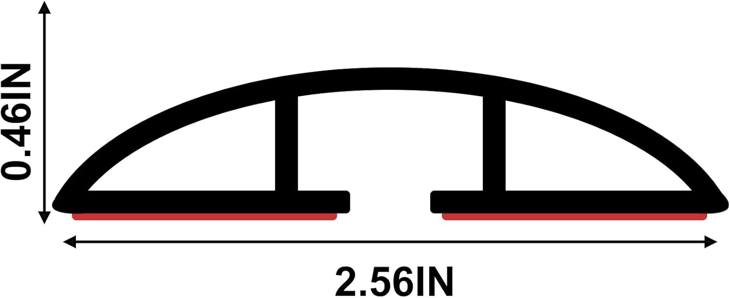 Cable Cover Protector 3 Channels Outdoor Cord Hider Wire Organizer Black 10Ft