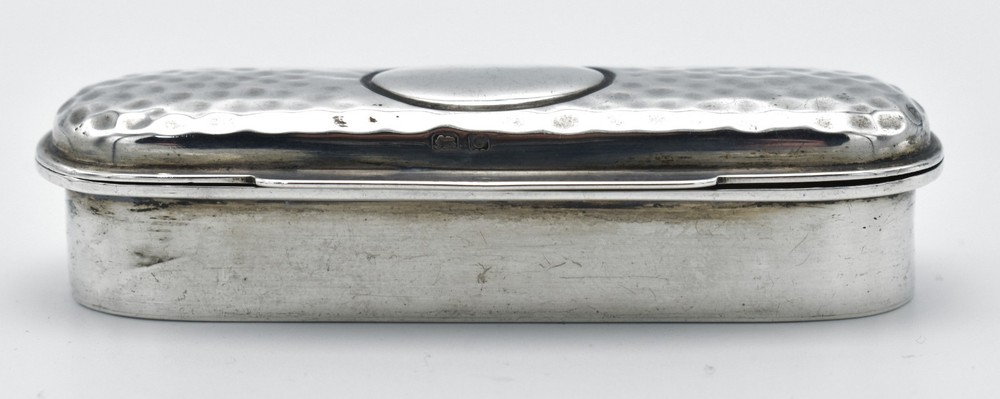 Antique Solid Silver Arts and Crafts Snuff Box Edwardian 1902