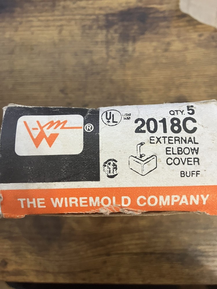(5) 2018C Wiremold External Elbow Cover Buff