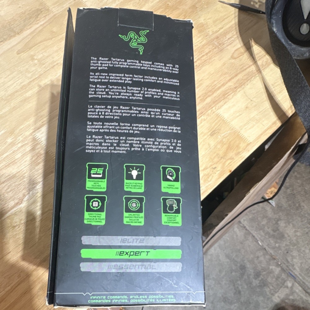 Razer Tartarus Black Gaming Keypad, Backlit, Programmable Keys, Adjustable Hand…