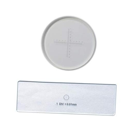 0.1mm High Precision Ocular Micrometer + 0.01mm Stage Micrometer Microscope