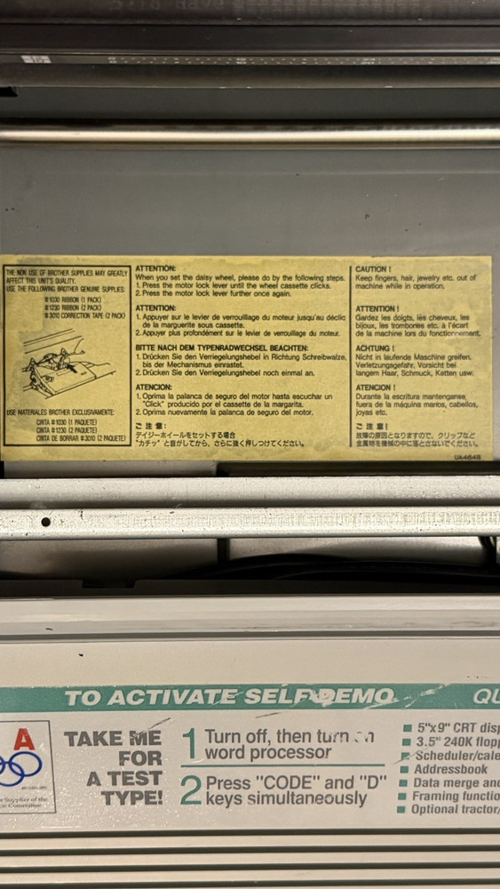 VTG Brother Word Processor WP-2400 "UNTESTED"