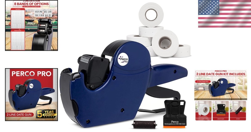 Versatile 2 Line Label Gun Kit with Adhesive Labels: Quick & Easy Setup