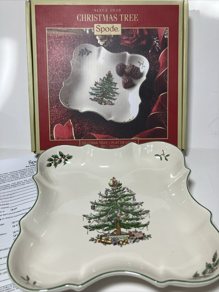 Spode Made in England "Christmas Tree" Devonia Serving Tray