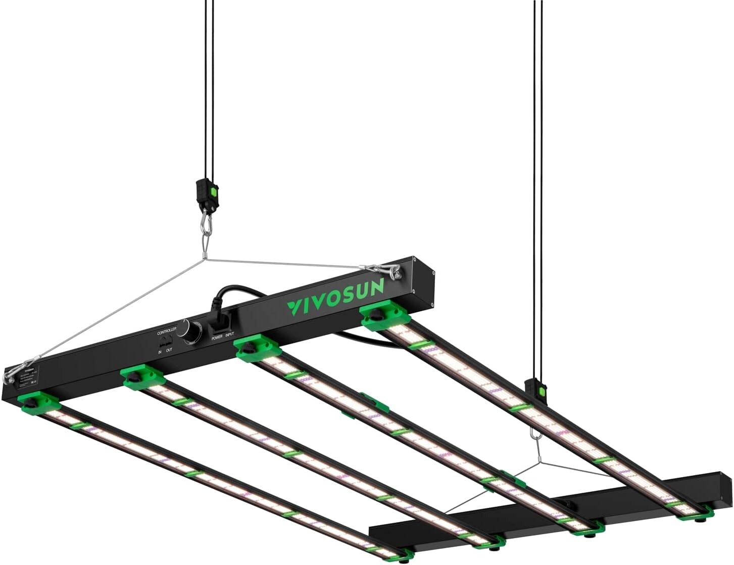 VIVOSUN VSFD4500 Removable LED Grow Light Bars Dimmable w/ UV/IR Commercial Grow