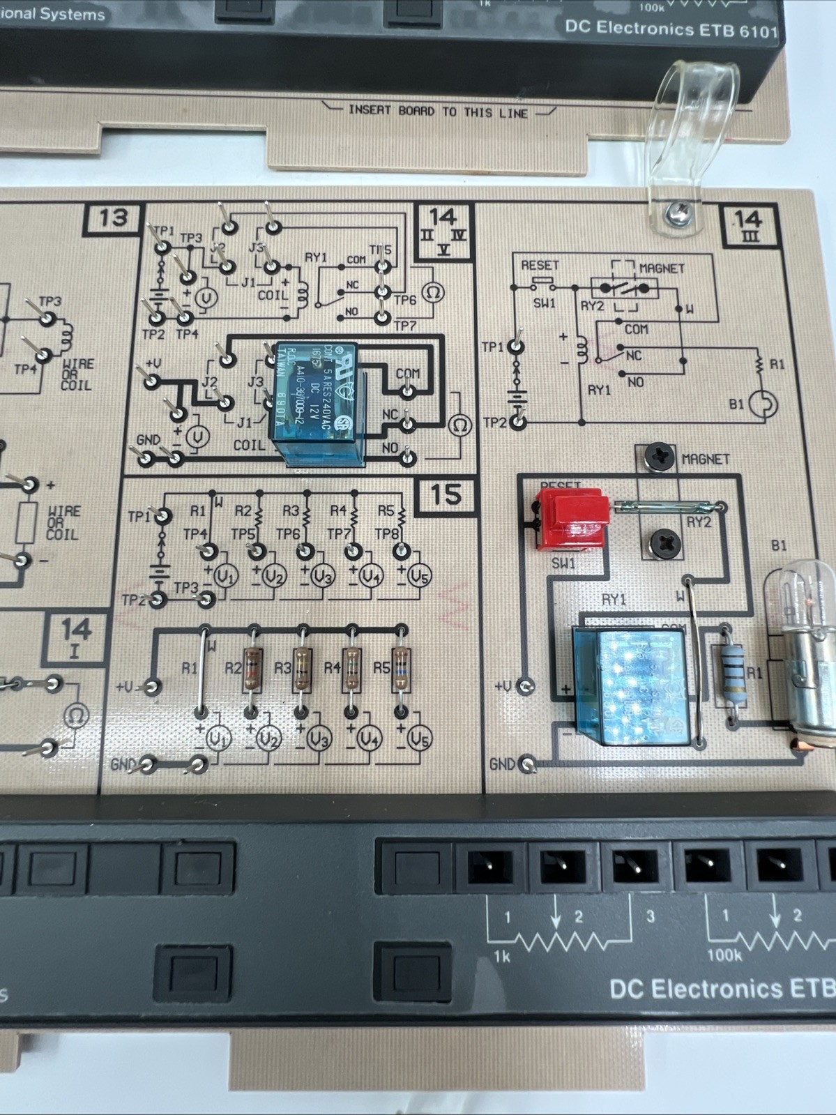 Heathkit Educational Systems ETB 6101 DC Electronics 5 Circuit boards with Case