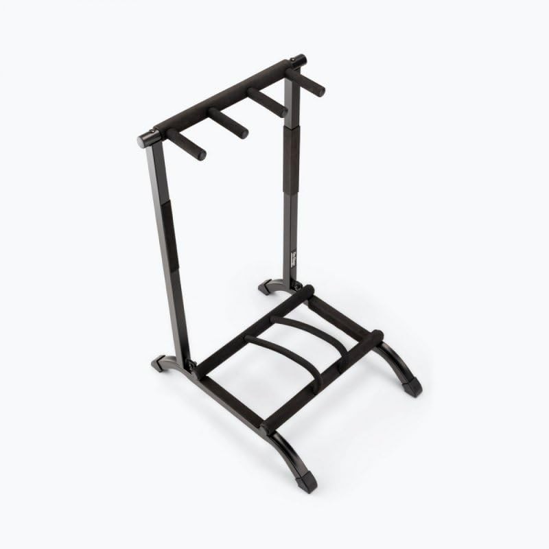 On-Stage GS7361 Three-Space Foldable Multi-Guitar Rack (Storage and Display for