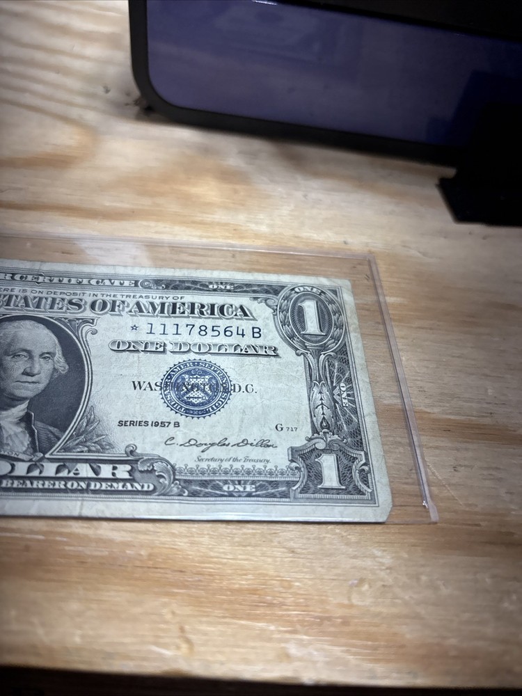 1957B Silver Certificates Star Note One Dollar Circulated Silver Certificate US