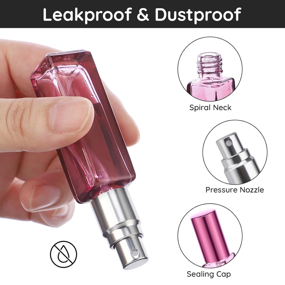 5Pcs Travel Refillable Atomizer, 10ML Empty Sprayer for Perfume, Mini Portable G