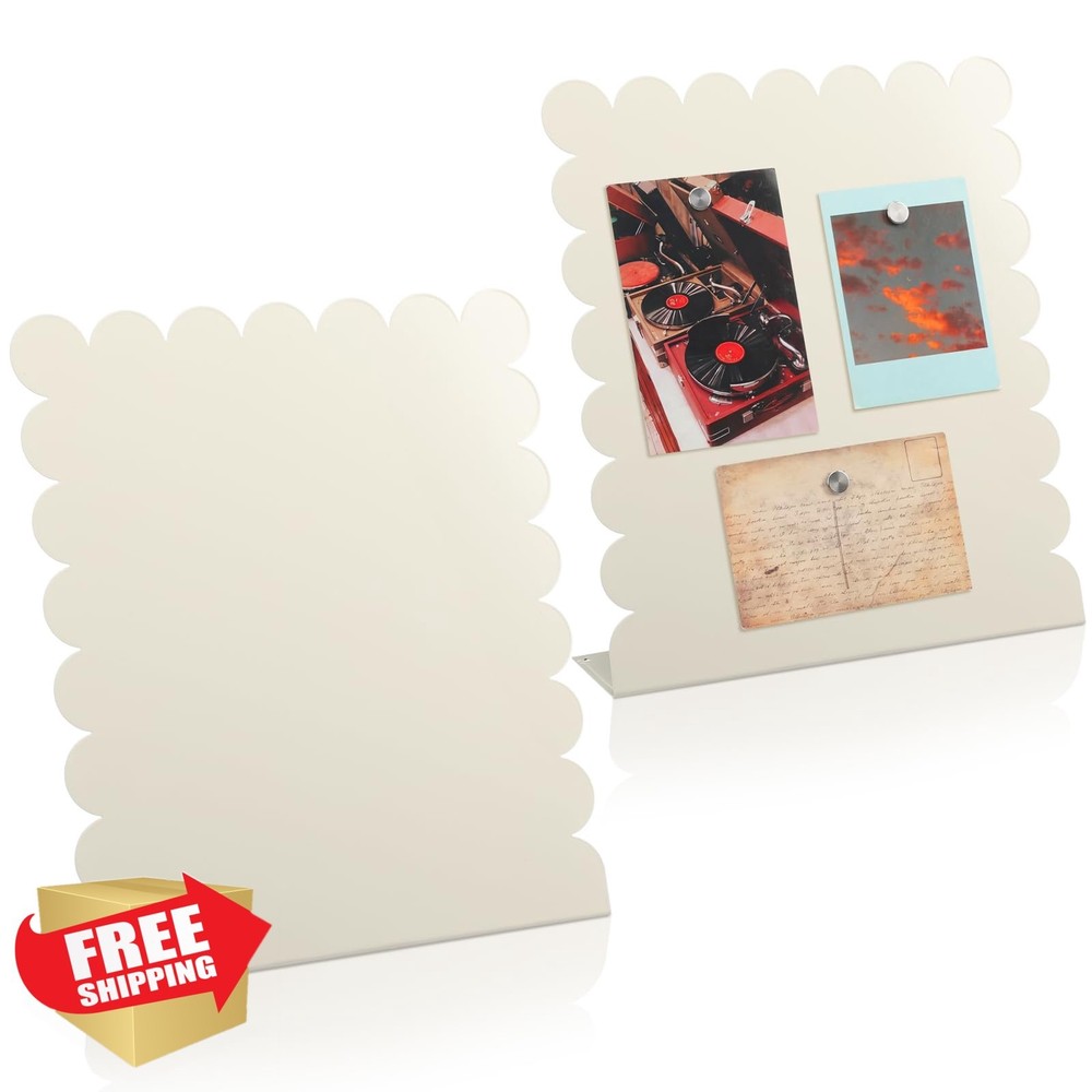 Gueevin Magnetic Board Desk Wall 12.6x11" White Medium