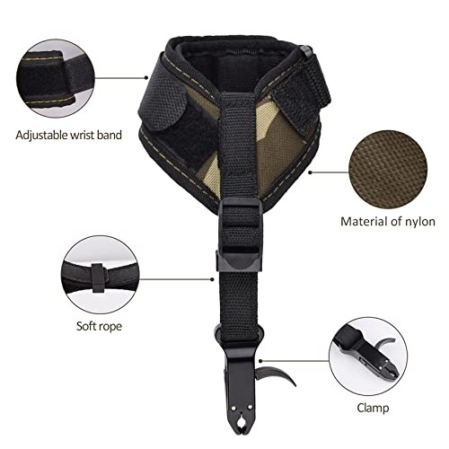 Elong Adjustable Archery Compound Bow Release Aid with Foldback Design- Black...