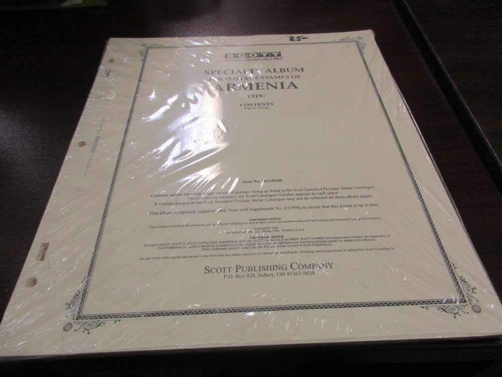 THE SCOTT SPECIALTY ALBUM POSTAGE STAMPS ARMENIA ,1919 W/FREE SHIPPING!!