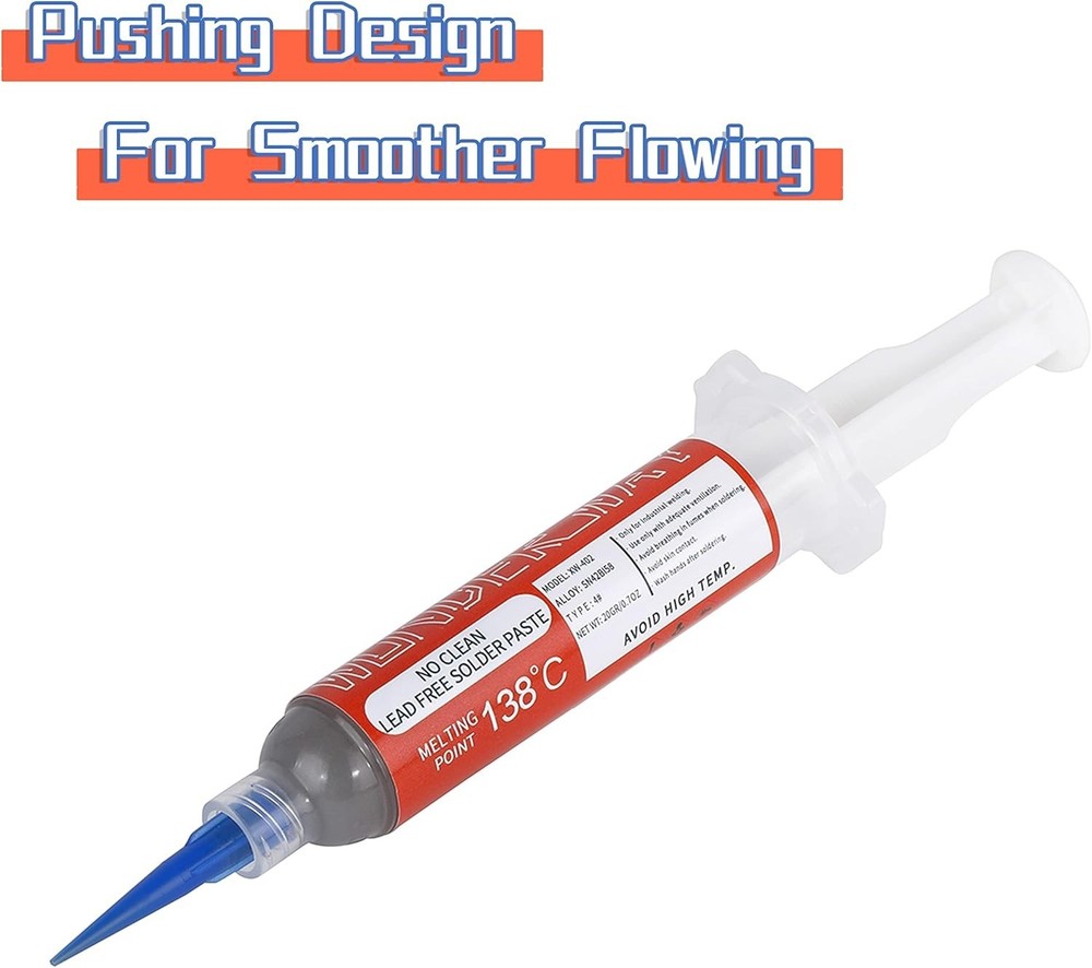 High-Performance No Clean Solder Paste T4 20g - 138℃ Melting for Electronics