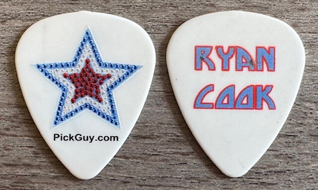 ACE FREHLEY BAND = White Star "Ryan Cook" Signature Tour guitar pick