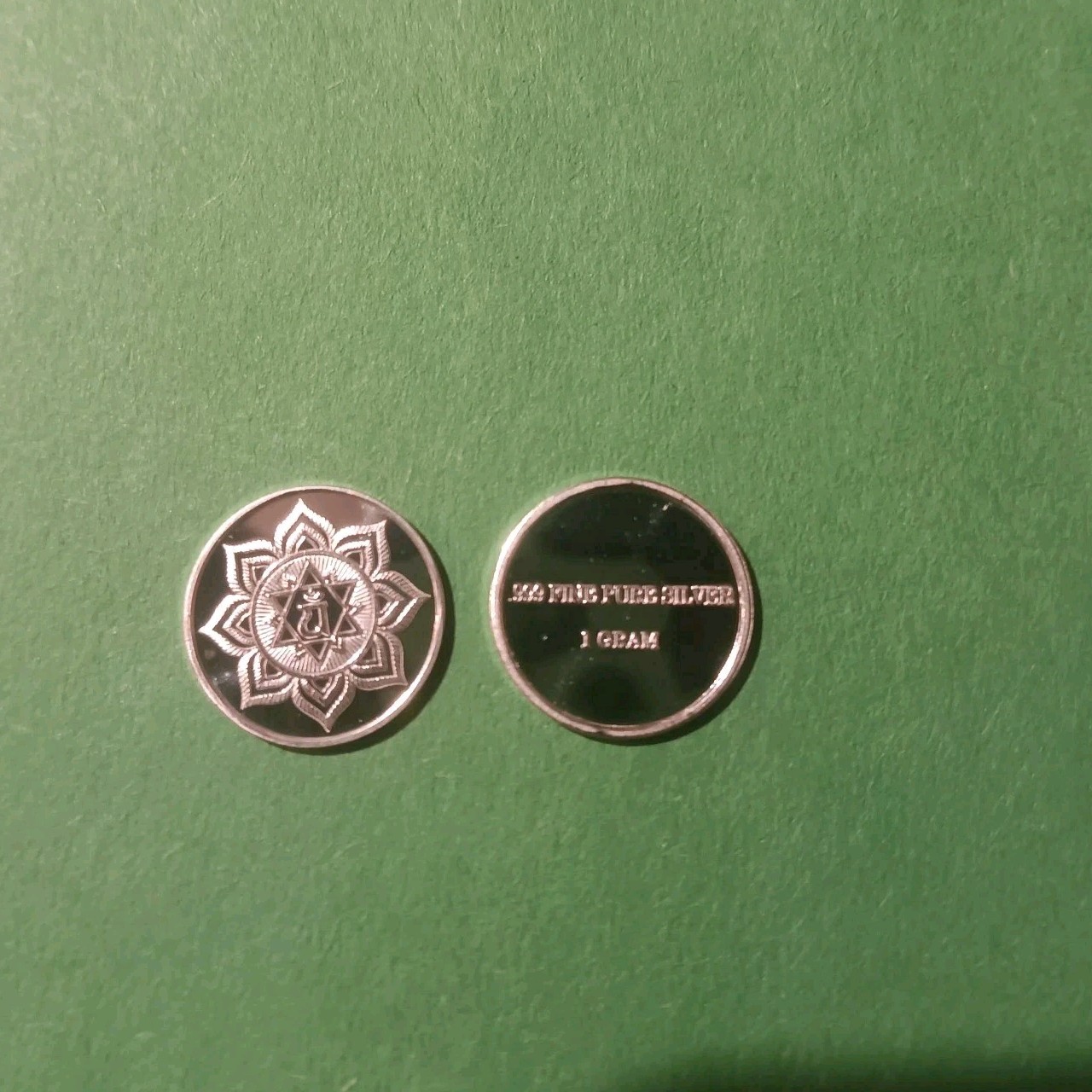 Heart Chakra Round One Gram .999 Fine.