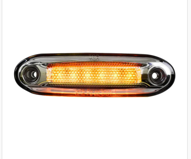 5-1/8″ RECTANGULAR AMBER LED SIDE MARKER LIGHT WITH AMBER UNDER GLOW EFFECT