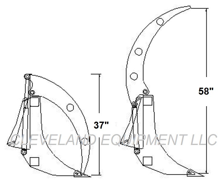 84" SEVERE-DUTY ROOT GRAPPLE RAKE ATTACHMENT Caterpillar Skid-Steer Loader 7'