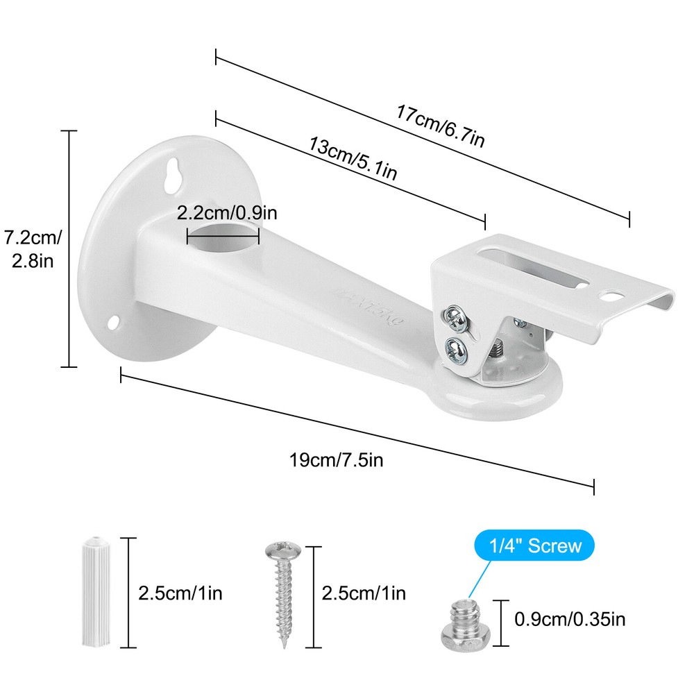 2pcs Mini Projector Wall Mount/CCTV Security Camera Housing Mount 360° Rotatable