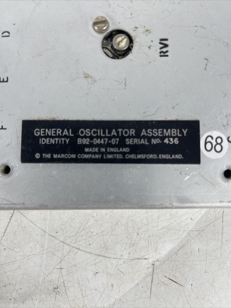 General Oscillator Assembly B92-0447-07 SERIAL NO. 436