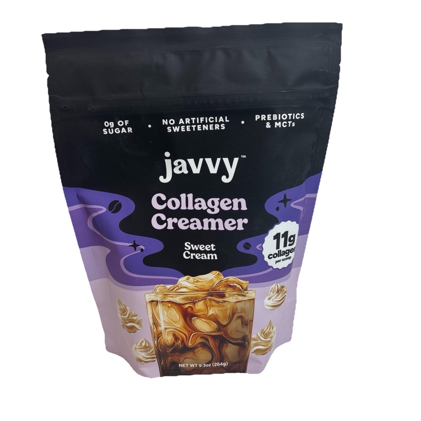 Javvy Sweet Cream 11g Collagen Lactose Free Creamer Prebiotics MCT Oil 0g sugar
